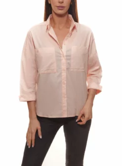 Khujo 3/4-Arm Bluse In Rosa