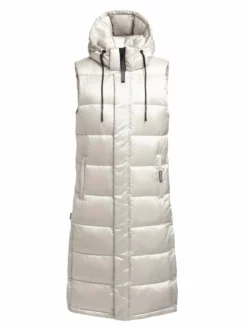 Khujo Weste TOURIN SATIN In Perlweiß